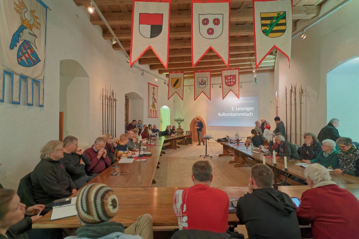 Präsentation Initiative Muldecities beim Kulturstammtisch in Leisnig