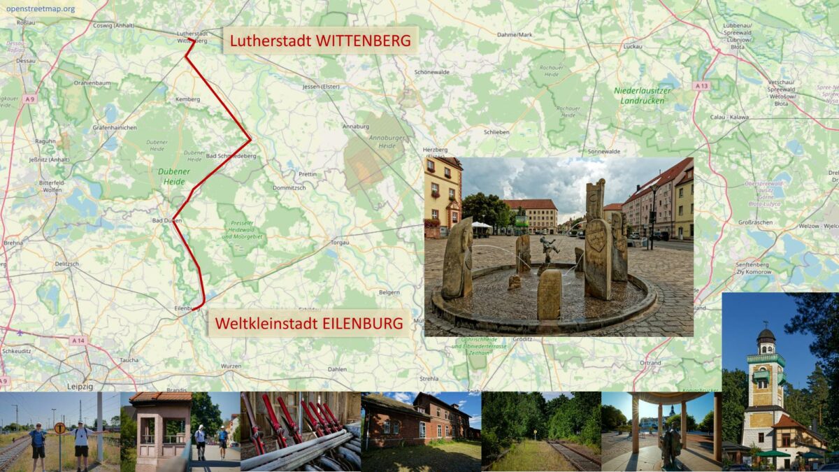 Heidebahn – Strecke von Eilenburg nach Lutherstadt Wittenberg, Wanderung und Dokumentation